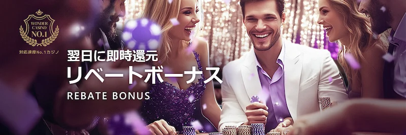 ワンダーカジノのリベートボーナス