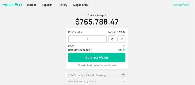 近年では仮想通貨のスマートコントラクト機能を活用した、ジャックポッドをアメリカのスタートアップ企業「Megapot」が開発