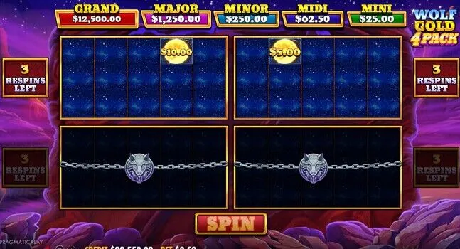 ウルフゴールド4パックのボーナスラウンド