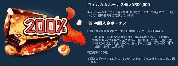 コイフォーチュンカジノのボーナス/キャンペーン概要