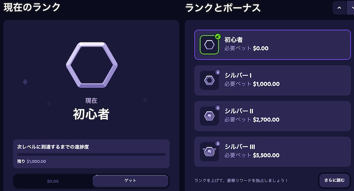 ルーベットのリワード