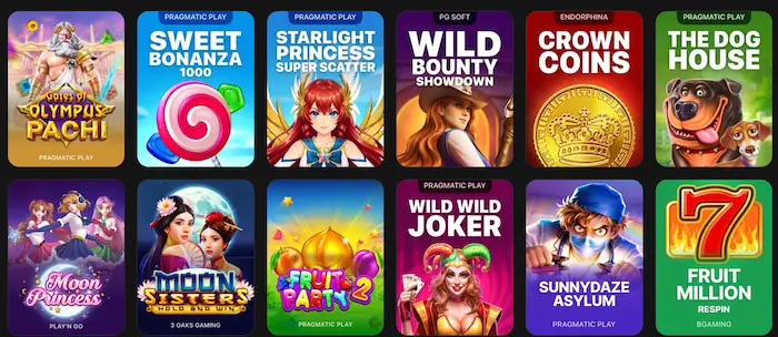 1winカジノのスロットゲーム