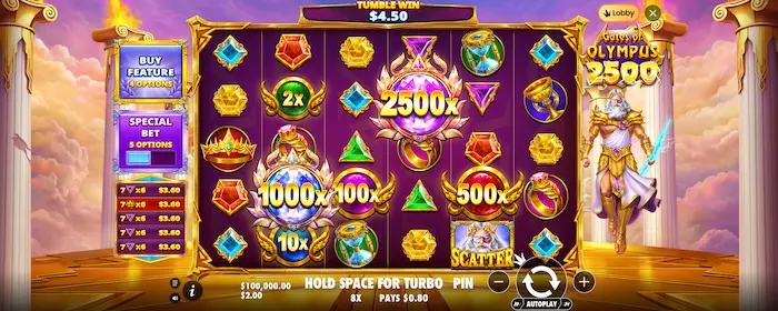 ゲーツオブオリンパス2500のベースゲーム